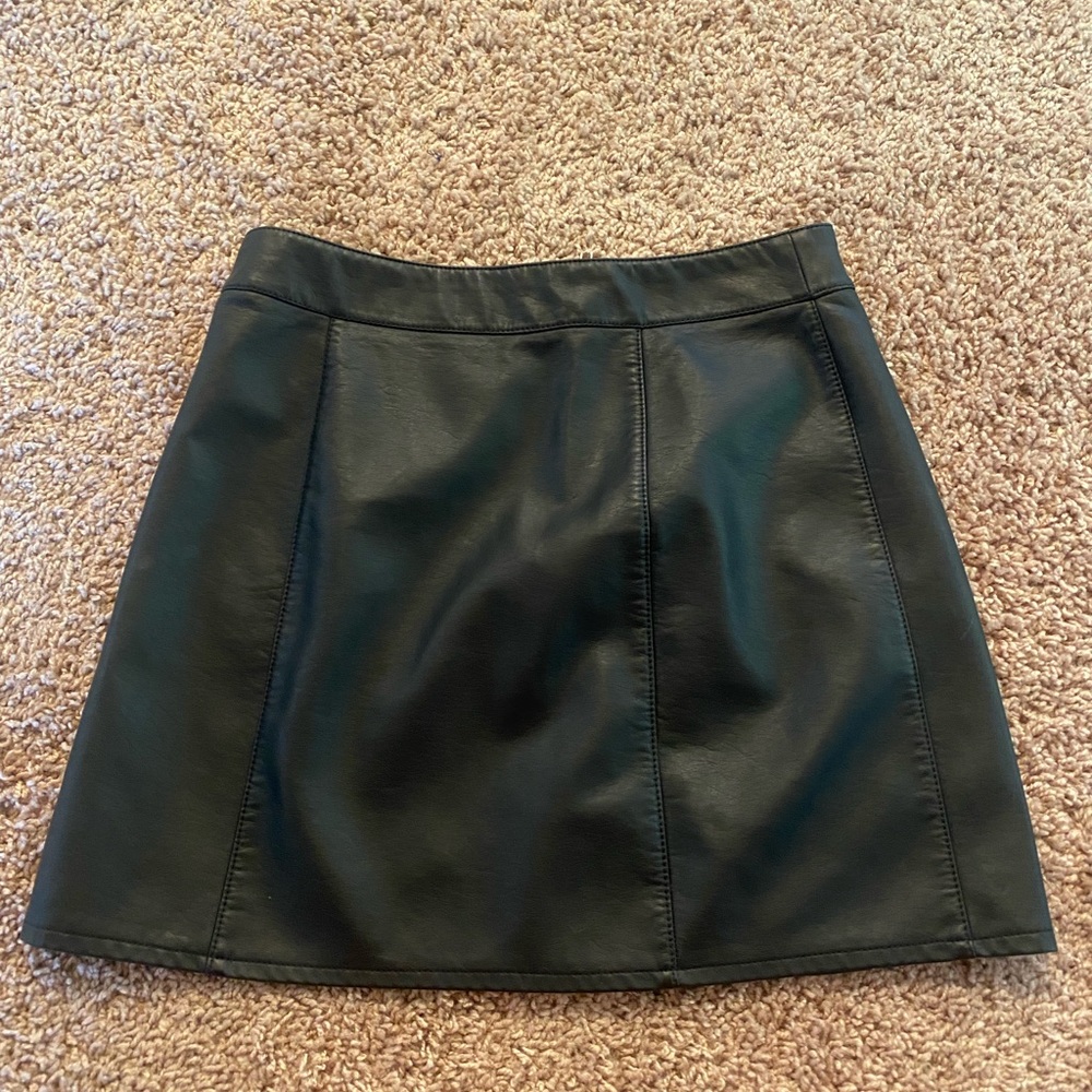 Women’s leather mini skirt